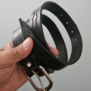 black leather belt